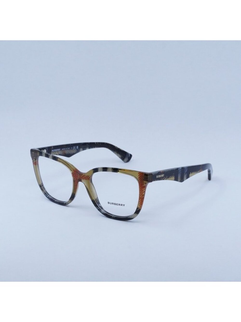 Burberry BE2415 4146 Eyeglasses Check Sand 51mm Square Frame - Picture 5 of 9